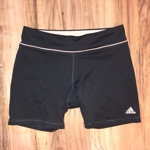 Grey and pink adidas bike shorts/spandex
